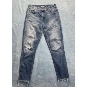 MOTHER Women's Ankle Crop Jeans in Faded Blue